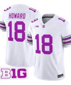 Will Howard Jersey #18 Ohio State Buckeyes Glitter Vapor All Stitched by My Store NCAA Football Jerseys