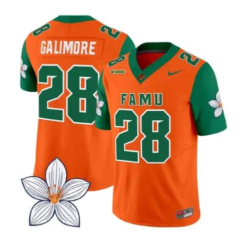 Willie Galimore Jersey #28 Florida A&M Rattlers Vapor Limited Stitched by My Store NCAA Football Jerseys