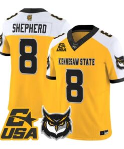 Xavier Shepherd Jersey #8 Kennesaw State Owls 2026 Limited Stitched by My Store NCAA Football Jerseys