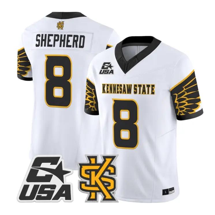 Xavier Shepherd Jersey #8 Kennesaw State Owls 2026 Limited Stitched by My Store NCAA Football Jerseys