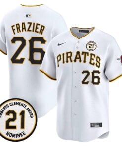 Adam Frazier Jersey #26 Pittsburgh Pirates Roberto Clemente Tribute Patch Vapor Premier Limited Stitched by My Store Baseball Jerseys