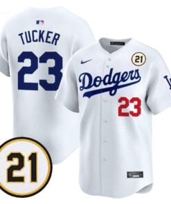 Kyle Tucker Jersey #23 Los Angeles Dodgers Roberto Clemente Tribute Patch Vapor Premier Limited Stitched