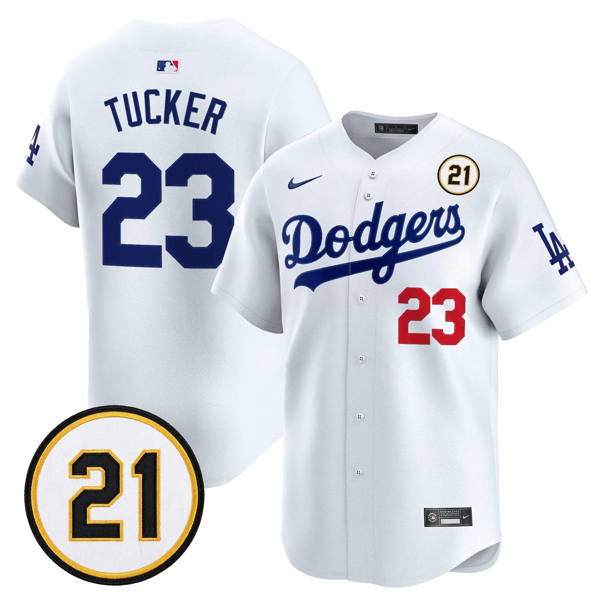 kyle-tucker-jersey-23-los-angeles-dodgers-roberto-clemente-tribute-patch-vapor-premier-limited-stitched-02 - Robert Henrys Kyle Tucker Jersey #23 Los Angeles Dodgers Roberto Clemente Tribute Patch Vapor Premier Limited Stitched