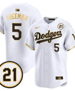 Freddie Freeman Jersey #5 Los Angeles Dodgers Roberto Clemente Tribute Patch Vapor Premier Limited Stitched