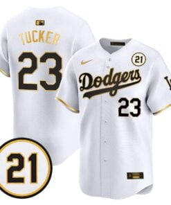 Kyle Tucker Jersey #23 Los Angeles Dodgers Roberto Clemente Tribute Patch Vapor Premier Limited Stitched