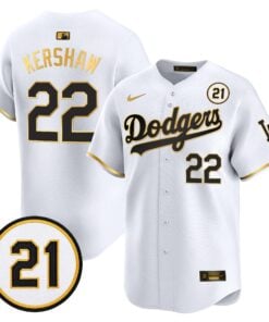 Clayton Kershaw Jersey #22 Los Angeles Dodgers Roberto Clemente Tribute Patch Vapor Premier Limited Stitched by My Store Baseball Jerseys