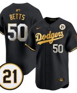 Mookie Betts Jersey #50 Los Angeles Dodgers Roberto Clemente Tribute Patch Vapor Premier Limited Stitched