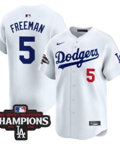 Freddie Freeman Jersey #5 Los Angeles Dodgers NL West Division Champions Patch Vapor Premier Limited Stitched