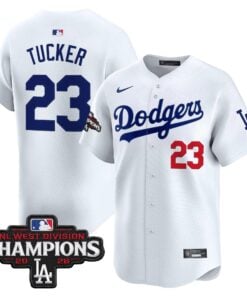 Kyle Tucker Jersey #23 Los Angeles Dodgers NL West Division Champions Patch Vapor Premier Limited Stitched