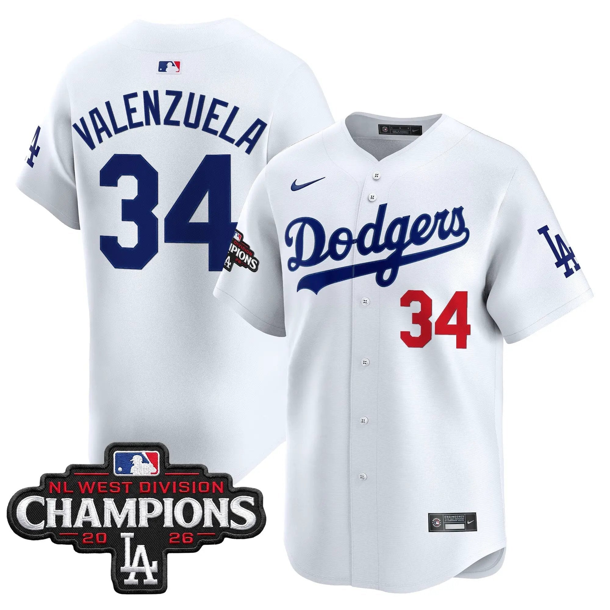 fernando-valenzuela-jersey-34-los-angeles-dodgers-nl-west-division-champions-patch-vapor-premier-limited-stitched-02 - Robert Henrys Fernando Valenzuela Jersey #34 Los Angeles Dodgers NL West Division Champions Patch Vapor Premier Limited Stitched