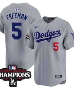 Freddie Freeman Jersey #5 Los Angeles Dodgers NL West Division Champions Patch Vapor Premier Limited Stitched