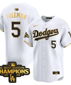 Freddie Freeman Jersey #5 Los Angeles Dodgers NL West Division Champions Patch Vapor Premier Limited Stitched