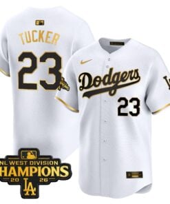 Kyle Tucker Jersey #23 Los Angeles Dodgers NL West Division Champions Patch Vapor Premier Limited Stitched
