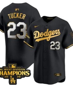 Kyle Tucker Jersey #23 Los Angeles Dodgers NL West Division Champions Patch Vapor Premier Limited Stitched