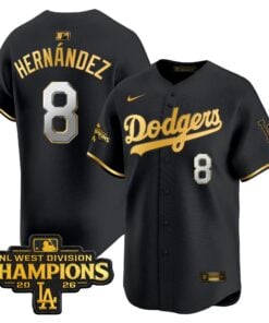 Kike Hernandez Jersey #8 Los Angeles Dodgers NL West Division Champions Patch Vapor Premier Limited Stitched