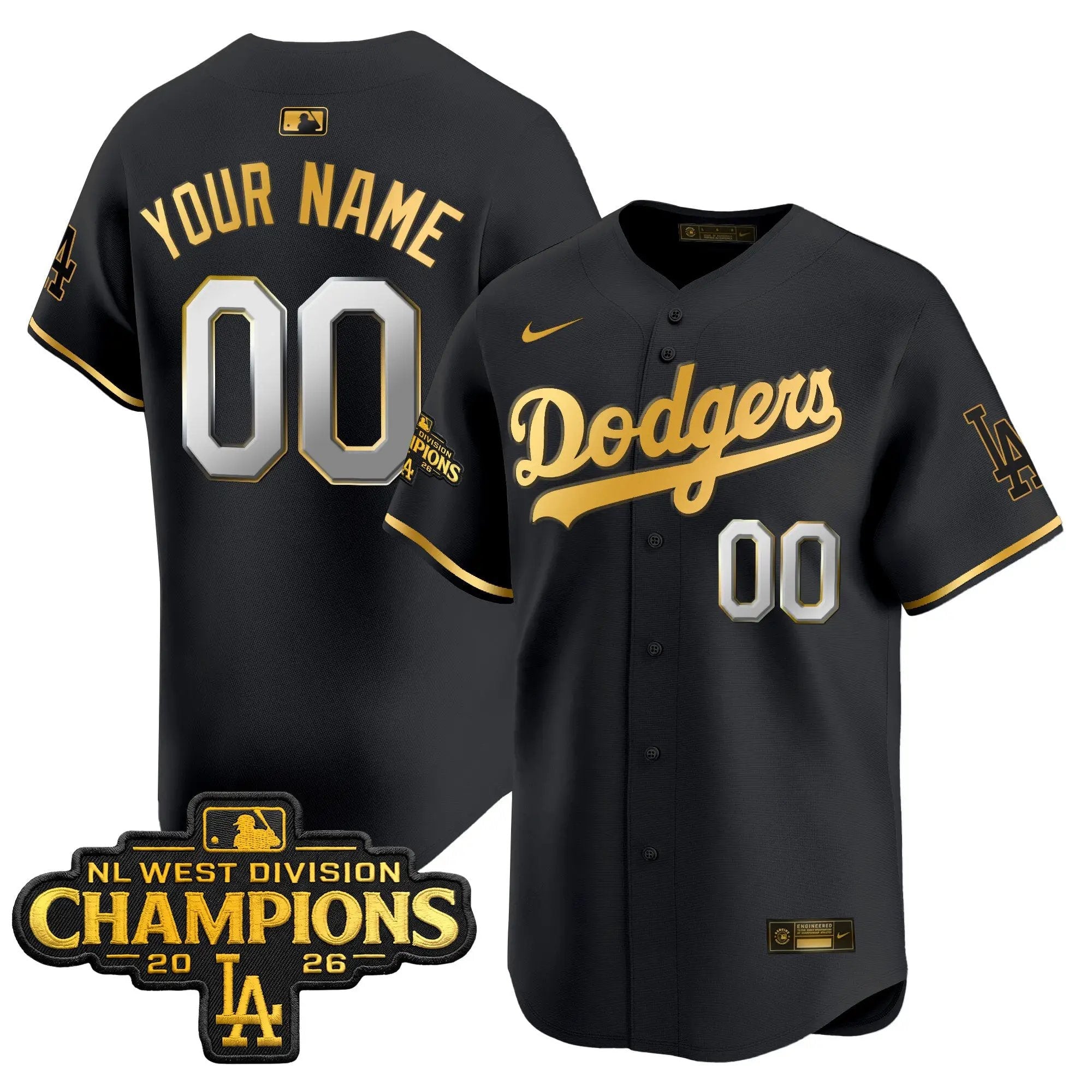 los-angeles-dodgers-nl-west-division-champions-patch-vapor-premier-limited-custom-jersey-all-stitched-05 - Robert Henrys Los Angeles Dodgers NL West Division Champions Patch Vapor Premier Limited Custom Jersey - All Stitched