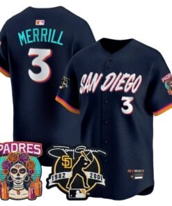 Jackson Merrill Jersey #3 San Diego Padres 2026 City Connect Vapor Premier Limited Tony Gwynn Patch Stitched