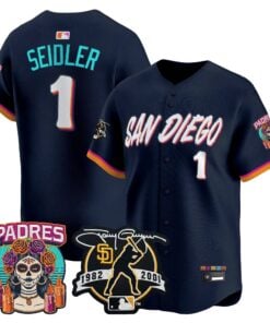 Peter Seidler Jersey #1 San Diego Padres 2026 City Connect Vapor Premier Limited Tony Gwynn Patch Stitched - Robert Henrys Peter Seidler Jersey #1 San Diego Padres 2026 City Connect Vapor Premier Limited Tony Gwynn Patch Stitched