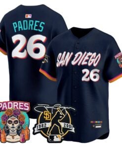 Padres Jersey #26 San Diego Padres 2026 City Connect Vapor Premier Limited Tony Gwynn Patch Stitched - Robert Henrys Padres Jersey #26 San Diego Padres 2026 City Connect Vapor Premier Limited Tony Gwynn Patch Stitched
