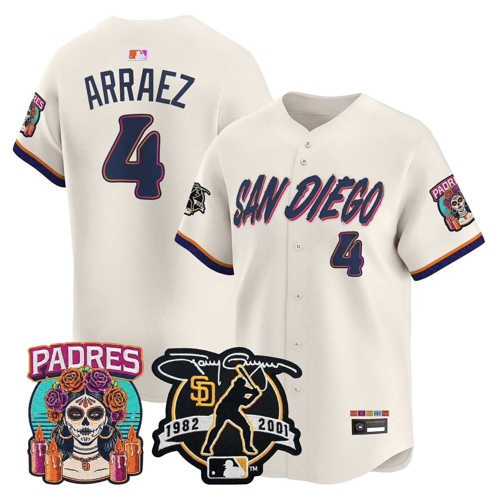 luis-arraez-jersey-4-san-diego-padres-2026-city-connect-vapor-premier-limited-tony-gwynn-patch-stitched-02 - Robert Henrys Luis Arraez Jersey #4 San Diego Padres 2026 City Connect Vapor Premier Limited Tony Gwynn Patch Stitched