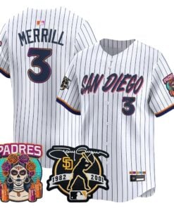 Jackson Merrill Jersey #3 San Diego Padres 2026 City Connect Vapor Premier Limited Tony Gwynn Patch Stitched