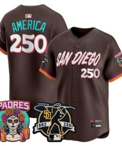 America Jersey #250 San Diego Padres 2026 City Connect Vapor Premier Limited Tony Gwynn Patch Stitched by My Store Baseball Jerseys