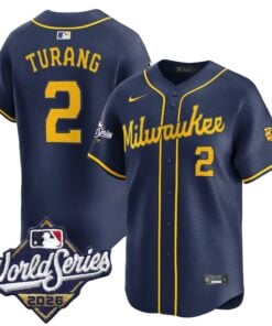 Brice Turang Jersey #2 Milwaukee Brewers 2026 World Series Vapor Premier Limited Stitched by My Store Baseball Jerseys