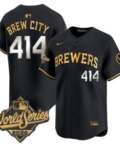 Brew City Jersey #414 Milwaukee Brewers 2026 World Series Vapor Premier Limited Stitched by My Store Baseball Jerseys