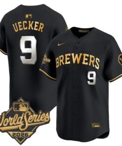 Bob Uecker Jersey #9 Milwaukee Brewers 2026 World Series Vapor Premier Limited Stitched by My Store Baseball Jerseys