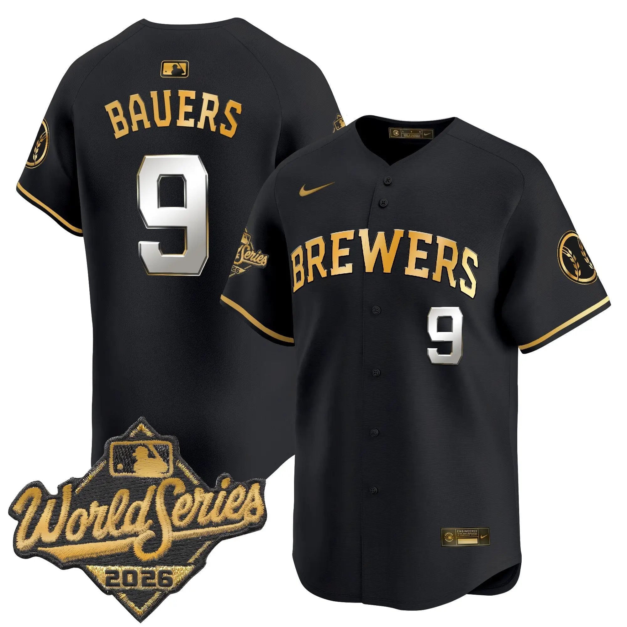 jake-bauers-jersey-9-milwaukee-brewers-2026-world-series-vapor-premier-limited-stitched-03 - Robert Henrys Jake Bauers Jersey #9 Milwaukee Brewers 2026 World Series Vapor Premier Limited Stitched