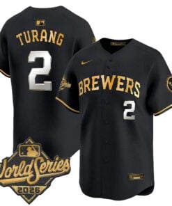 Brice Turang Jersey #2 Milwaukee Brewers 2026 World Series Vapor Premier Limited Stitched by My Store Baseball Jerseys