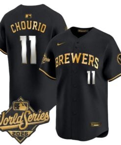 Jackson Chourio Jersey #11 Milwaukee Brewers 2026 World Series Vapor Premier Limited Stitched