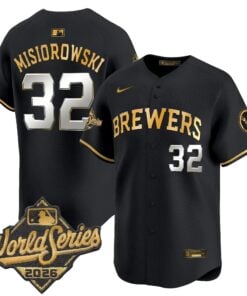 Jacob Misiorowski Jersey #32 Milwaukee Brewers 2026 World Series Vapor Premier Limited Stitched
