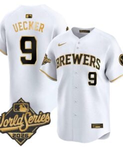 Bob Uecker Jersey #9 Milwaukee Brewers 2026 World Series Vapor Premier Limited Stitched by My Store Baseball Jerseys