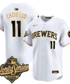 Jackson Chourio Jersey #11 Milwaukee Brewers 2026 World Series Vapor Premier Limited Stitched