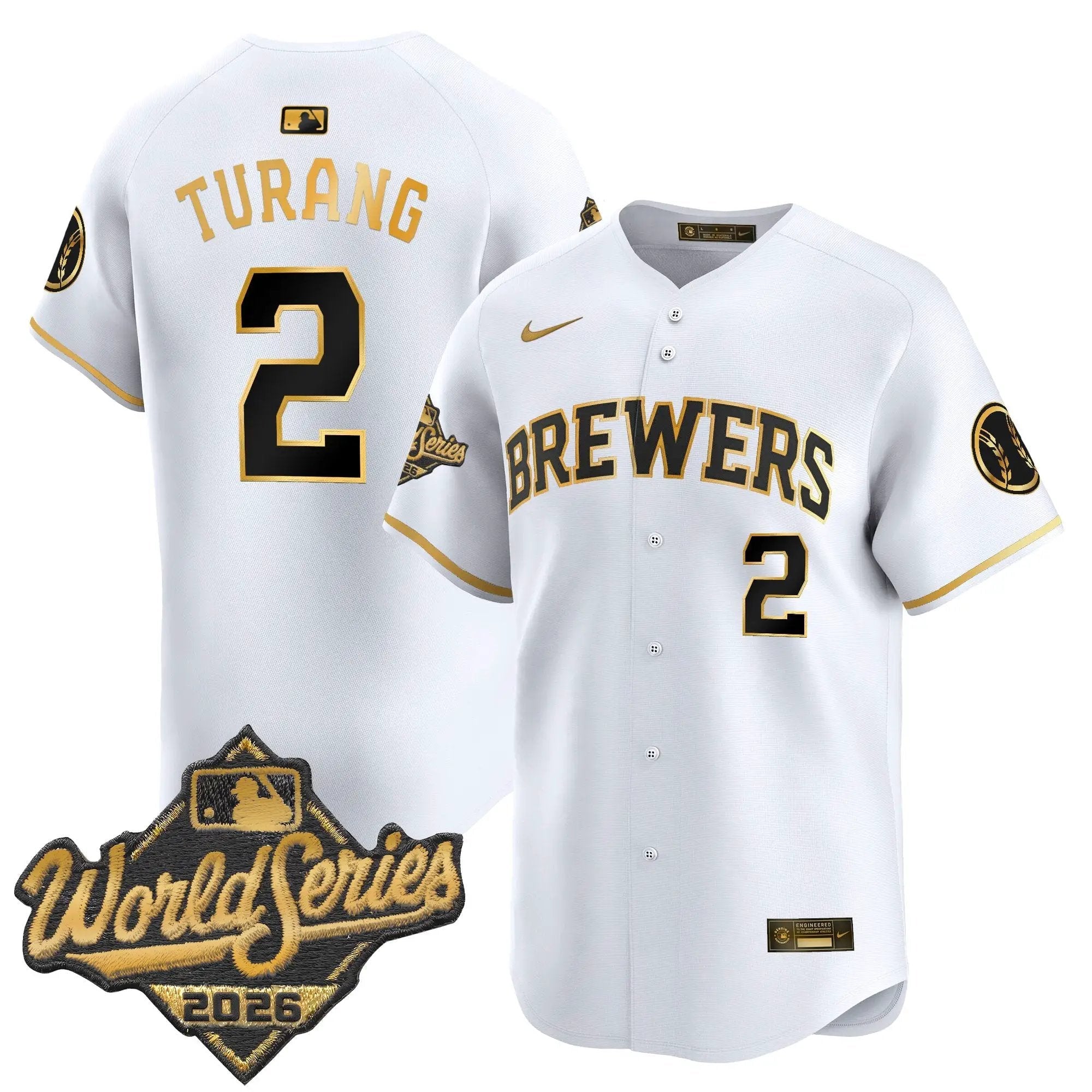1792141272514a938534 - Robert Henrys Brice Turang Jersey #2 Milwaukee Brewers 2026 World Series Vapor Premier Limited Stitched by My Store Baseball Jerseys