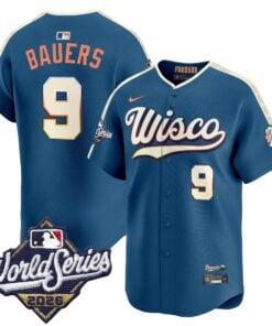 Jake Bauers Jersey #9 Milwaukee Brewers 2026 World Series Vapor Premier Limited Stitched