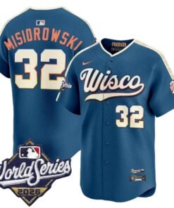 Jacob Misiorowski Jersey #32 Milwaukee Brewers 2026 World Series Vapor Premier Limited Stitched