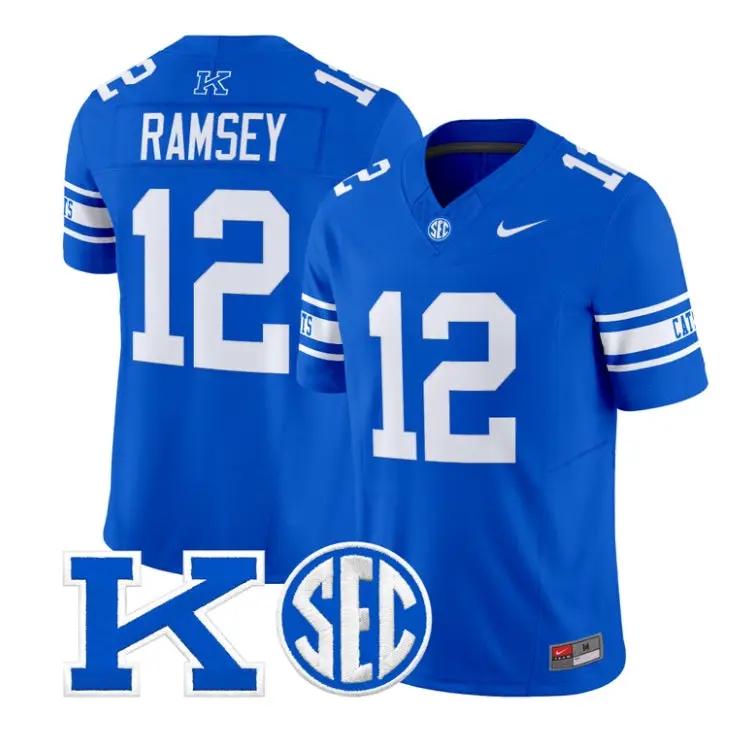 DerrickRamseyJersey_12KentuckyWildcatsPowerKPatchVaporLimitedStitched - Robert Henrys Derrick Ramsey Jersey #12 Kentucky Wildcats Power K Patch Vapor Limited Stitched by My Store NCAA Football Jerseys