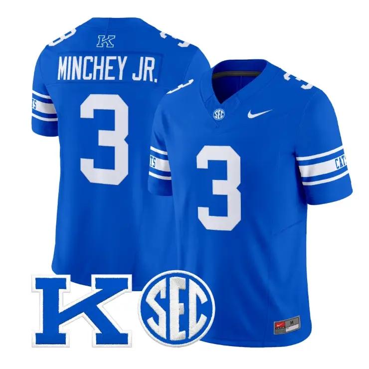KennyMincheyJersey_3KentuckyWildcatsPowerKPatchVaporLimitedStitched - Robert Henrys Kenny Minchey Jersey #3 Kentucky Wildcats Power K Patch Vapor Limited Stitched by My Store NCAA Football Jerseys