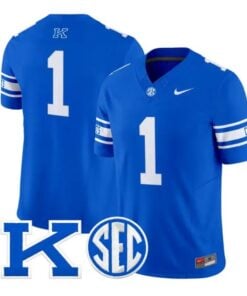 Team Jersey #1 Kentucky Wildcats Power K Patch Football Vapor Limited Stitched by My Store NCAA Football Jerseys