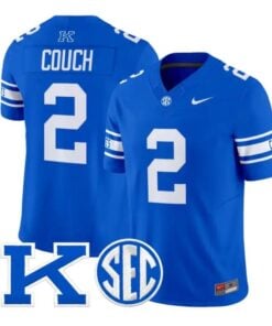 Tim Couch Jersey #2 Kentucky Wildcats Power K Patch Vapor Limited All Stitched by My Store NCAA Football Jerseys