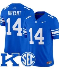 Ty Bryant Jersey #14 Kentucky Wildcats Power K Patch Vapor Limited All Stitched by My Store NCAA Football Jerseys