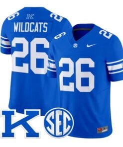 Wildcats Jersey #26 Kentucky Wildcats Power K Patch Vapor Limited All Stitched by My Store NCAA Football Jerseys