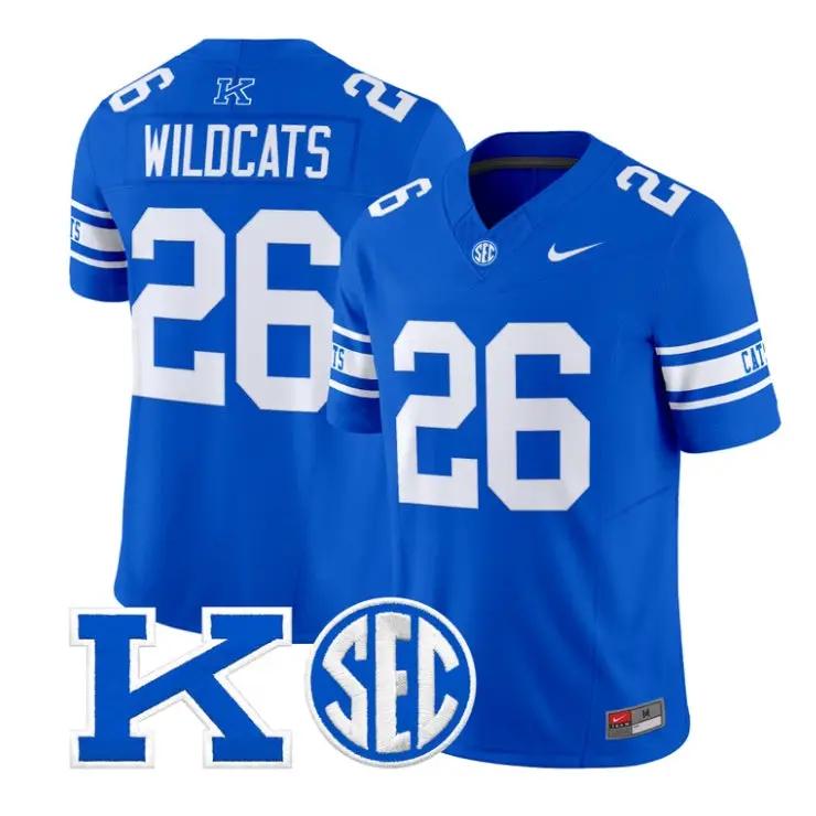 WildcatsJersey_26KentuckyWildcatsPowerKPatchVaporLimitedAllStitched - Robert Henrys Wildcats Jersey #26 Kentucky Wildcats Power K Patch Vapor Limited All Stitched by My Store NCAA Football Jerseys