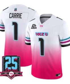 anthony-carrie-jersey-1-florida-international-panthers-2026-pink-vice-01 - Robert Henrys Anthony Carrie Jersey #1 Florida International Panthers 2026 Pink Vice Stitched by My Store NCAA Football Jerseys