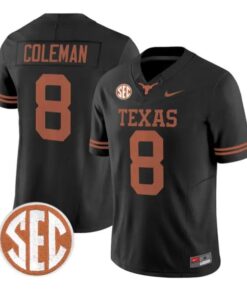 Cam Coleman Jersey #8 Texas Longhorns 2026 Football Vapor Stitched by My Store NCAA Football Jerseys