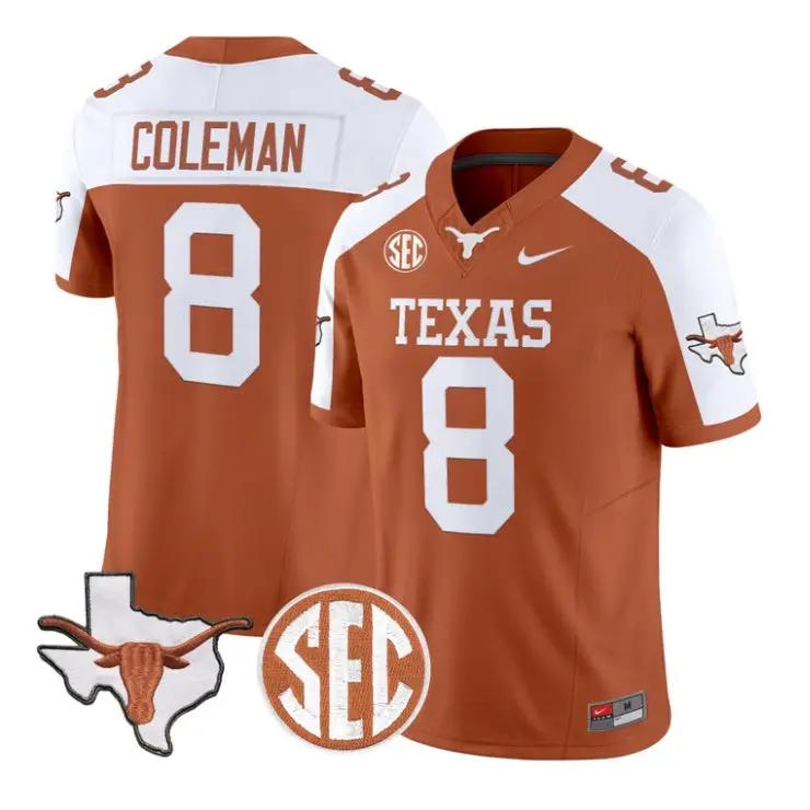 cam-coleman-jersey-8-texas-longhorns-2026-football-vapor-stitched-03 - Robert Henrys Cam Coleman Jersey #8 Texas Longhorns 2026 Football Vapor Stitched by My Store NCAA Football Jerseys