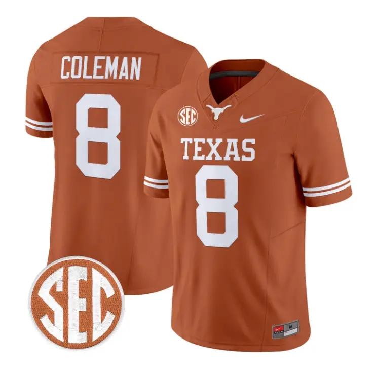 cam-coleman-jersey-8-texas-longhorns-2026-football-vapor-stitched-04 - Robert Henrys Cam Coleman Jersey #8 Texas Longhorns 2026 Football Vapor Stitched by My Store NCAA Football Jerseys