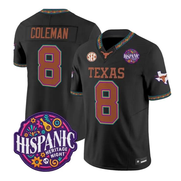 cam-coleman-jersey-8-texas-longhorns-2026-latino-heritage-all-stitched-01 - Robert Henrys Cam Coleman Jersey #8 Texas Longhorns 2026 Latino Heritage All Stitched by My Store NCAA Football Jerseys